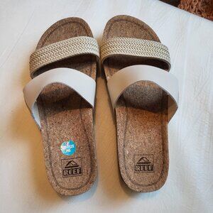 Reef Cushion Vista Hi Sandals Shoes Sz 10 Cork Sole